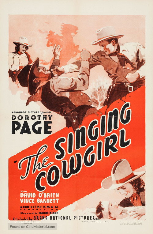 The Singing Cowgirl - Movie Poster