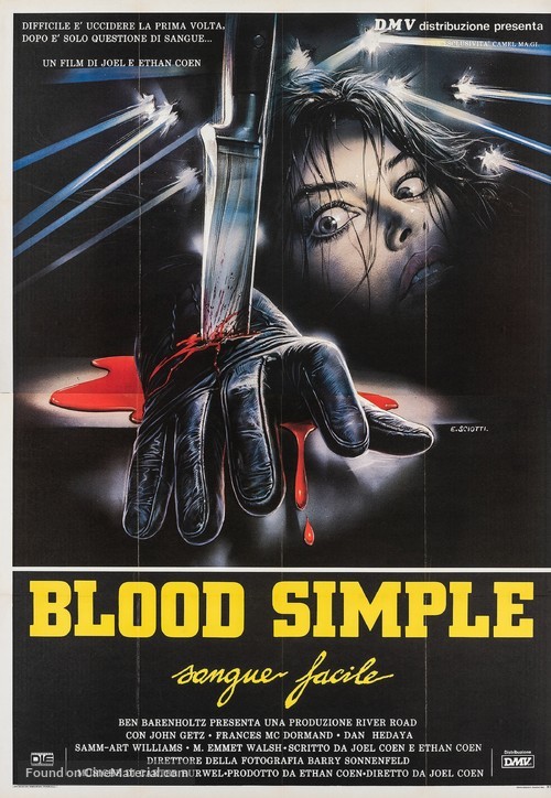 Blood Simple - Italian Movie Poster