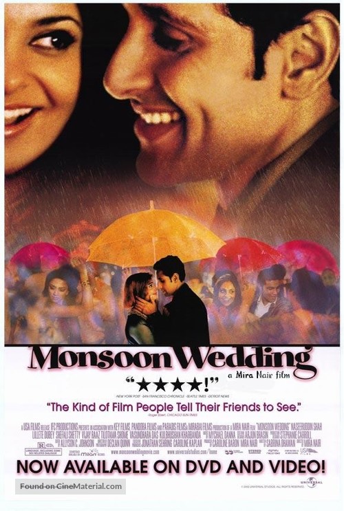 Monsoon Wedding - Video release movie poster