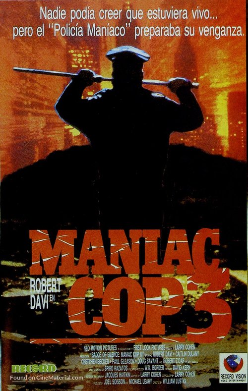 Maniac Cop 3: Badge of Silence - Spanish poster