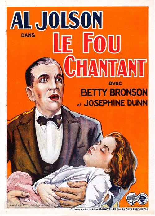 The Singing Fool - Belgian Movie Poster