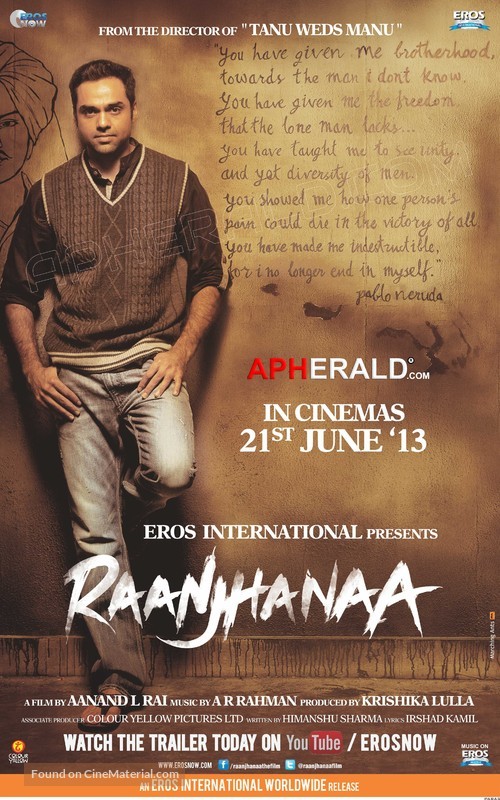 Raanjhanaa - Indian Movie Poster