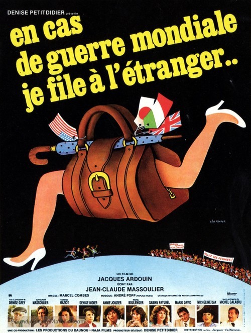 En cas de guerre mondiale, je file &agrave; l&#039;&eacute;tranger - French Movie Poster