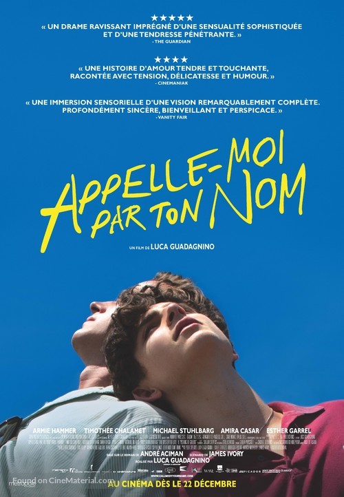 Call Me by Your Name - Canadian Movie Poster