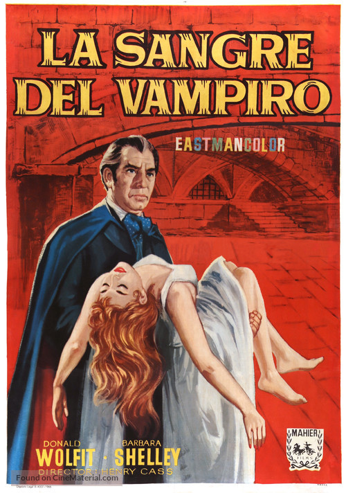 Blood of the Vampire - Spanish Movie Poster