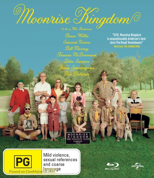 Moonrise Kingdom - Australian Blu-Ray movie cover