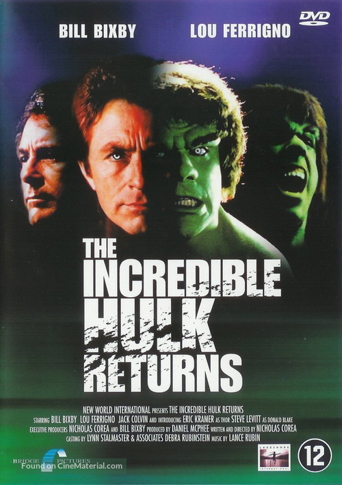 The Incredible Hulk Returns - Dutch Movie Cover