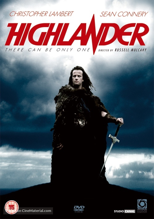 Highlander - British DVD movie cover