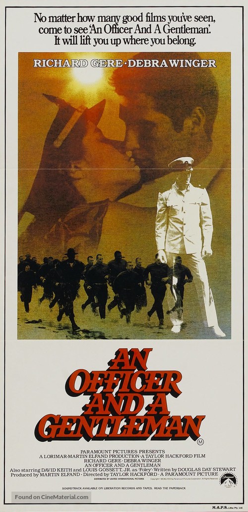 An Officer and a Gentleman - Australian Movie Poster