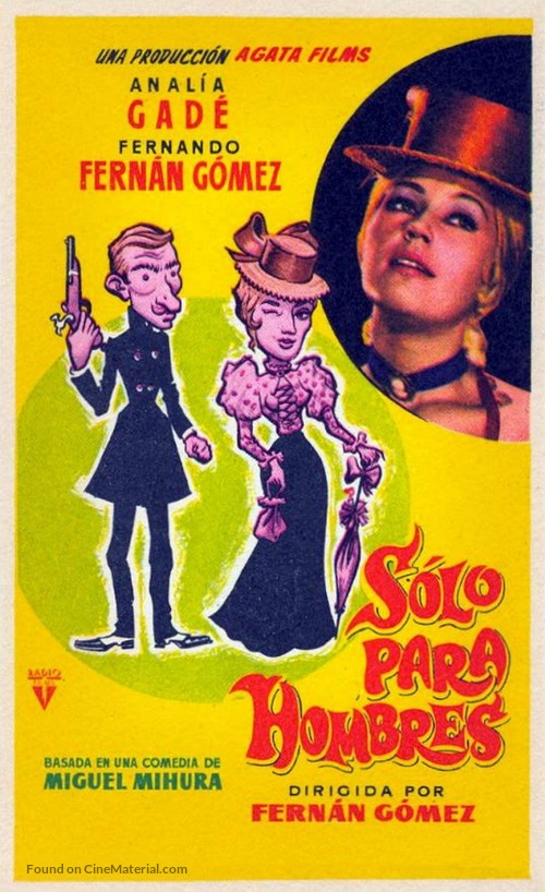 S&oacute;lo para hombres - Spanish Movie Poster