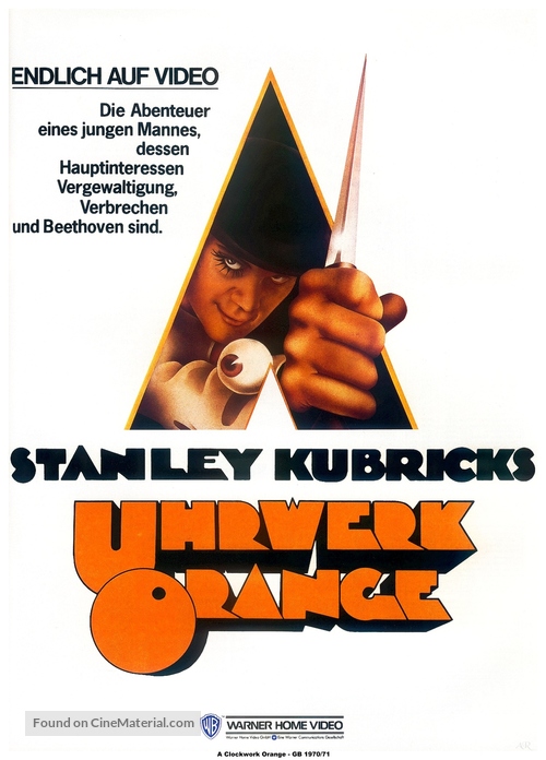 A Clockwork Orange - German Video release movie poster
