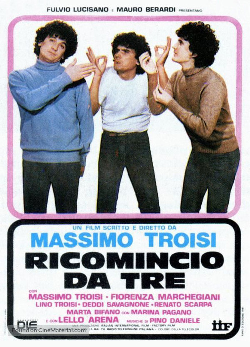 Ricomincio da tre - Italian Movie Poster