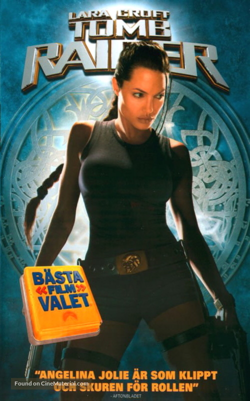Lara Croft: Tomb Raider - Swedish VHS movie cover