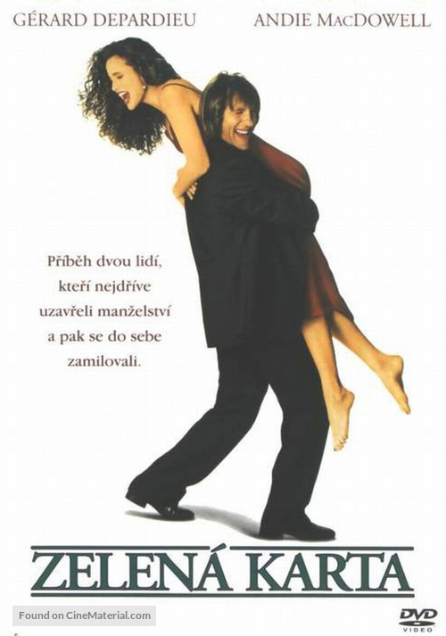 Green Card - Czech DVD movie cover