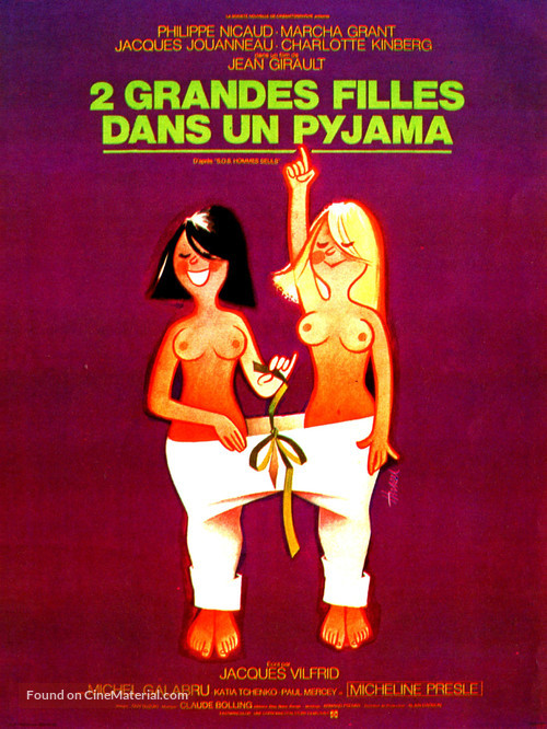 Deux grandes filles dans un pyjama - French Movie Poster