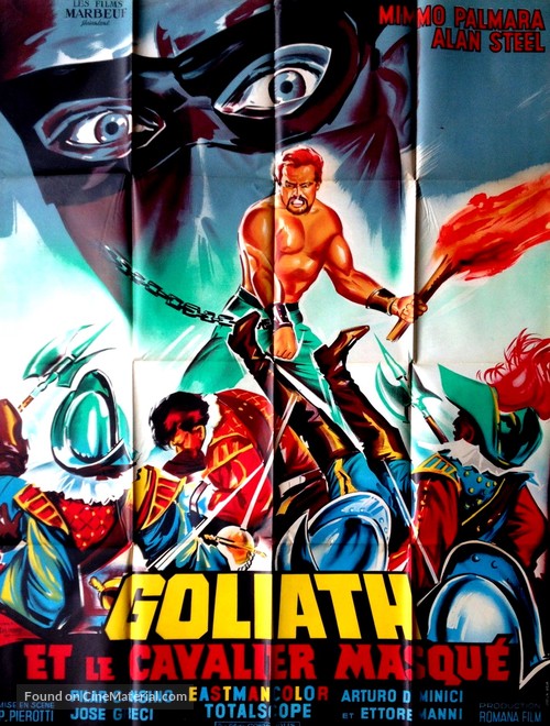 Golia e il cavaliere mascherato - French Movie Poster