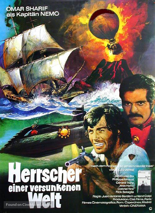Isla misteriosa y el capit&aacute;n Nemo, La - German Movie Poster