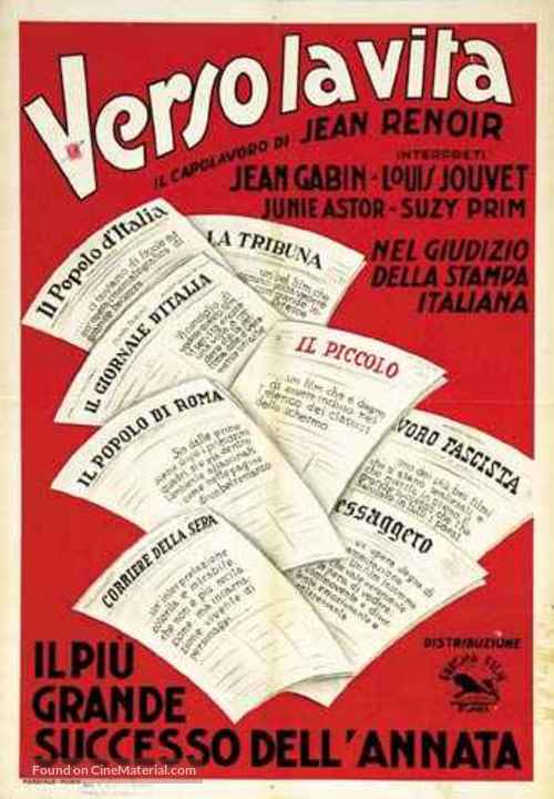 Bas-fonds, Les - Italian Movie Poster