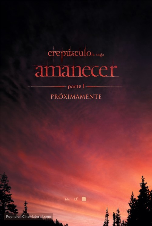 The Twilight Saga: Breaking Dawn - Part 1 - Chilean Movie Poster