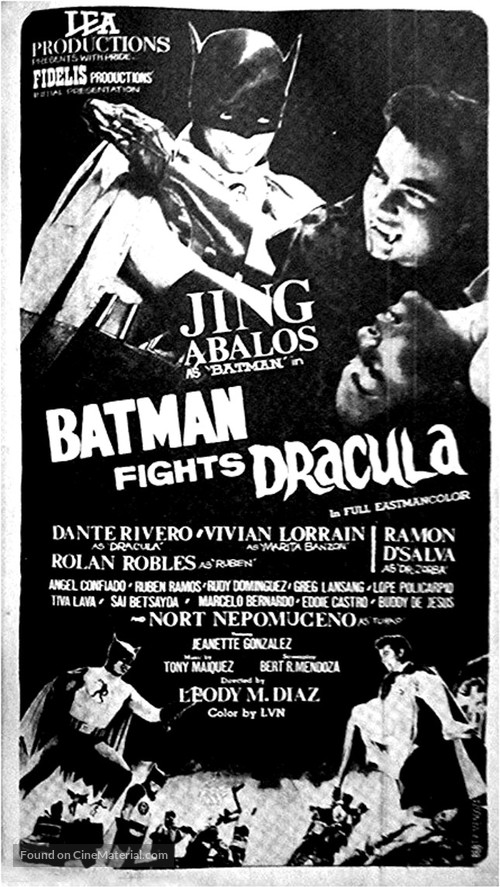 Batman Fights Dracula - Philippine Movie Poster