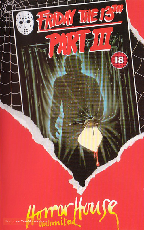 Friday the 13th Part III - British VHS movie cover