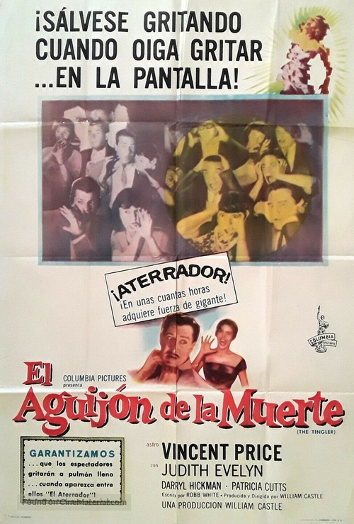 The Tingler - Argentinian Movie Poster