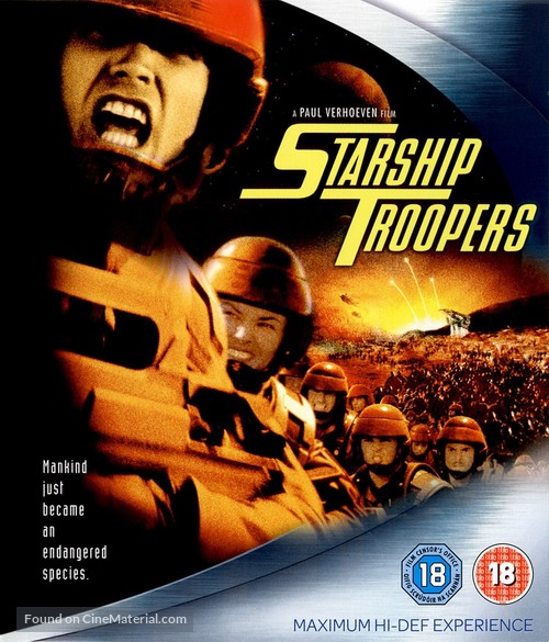 Starship Troopers - British Blu-Ray movie cover
