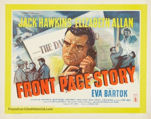 Front Page Story - British Movie Poster