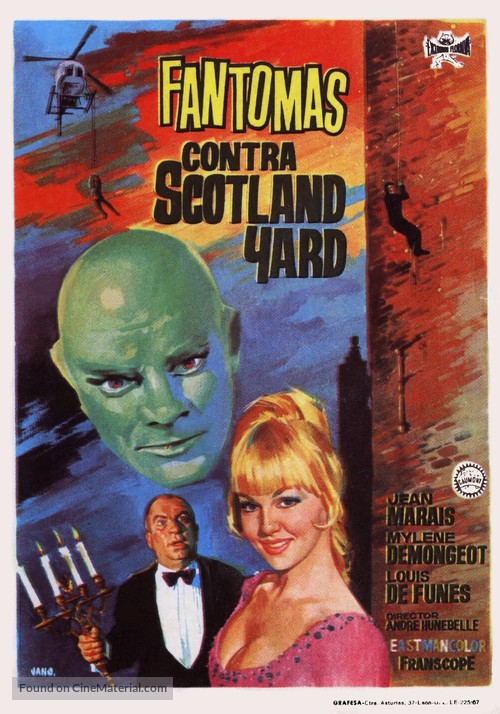 Fant&ocirc;mas contre Scotland Yard - Spanish Movie Poster