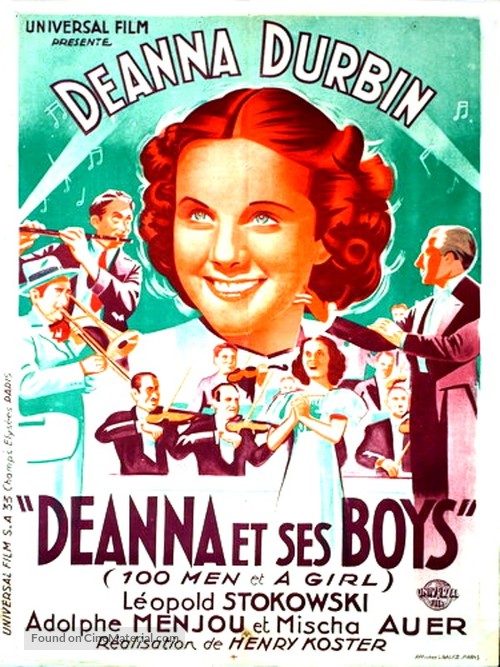 One Hundred Men and a Girl - French Movie Poster