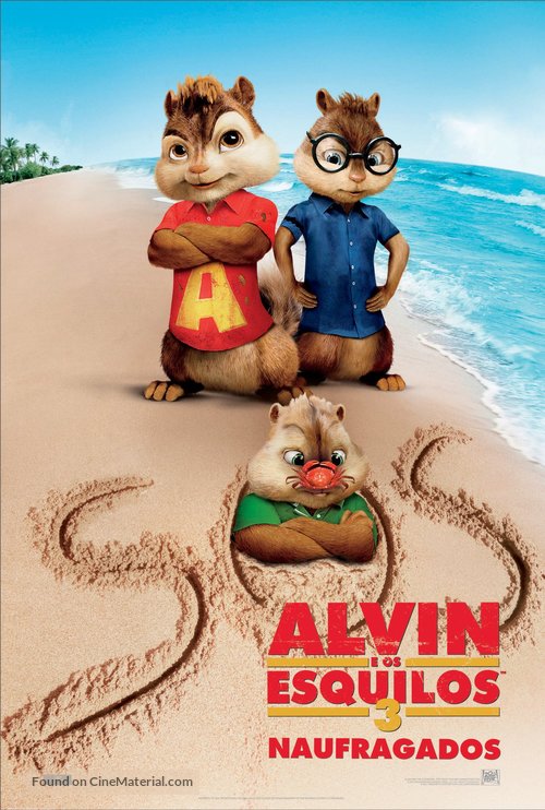 Alvin and the Chipmunks: Chipwrecked - Portuguese Movie Poster