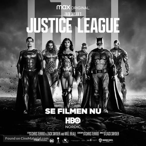 Zack Snyder&#039;s Justice League - Swedish Movie Poster