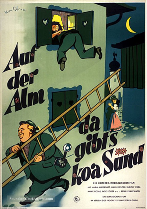 Auf der Alm, da gibt&#039;s ka S&uuml;nd&#039; - German Movie Poster