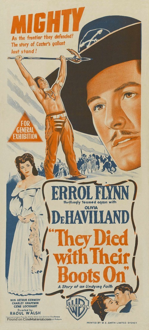 They Died with Their Boots On - Australian Movie Poster