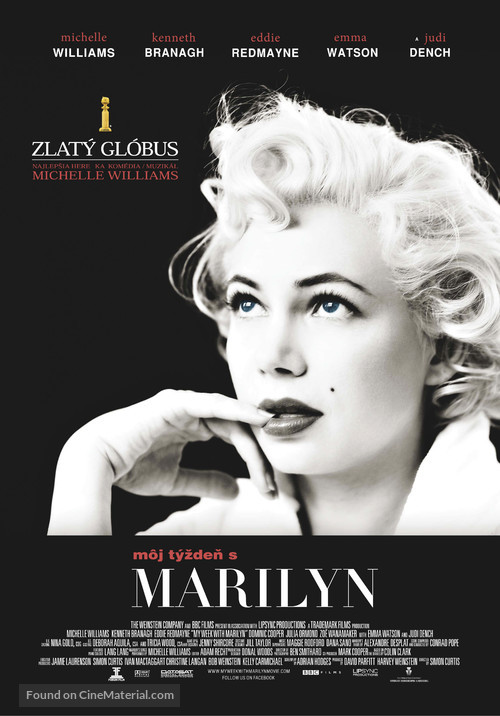 My Week with Marilyn - Slovak Movie Poster