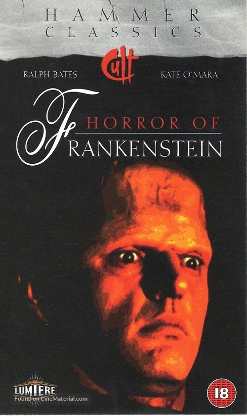 The Horror of Frankenstein - British VHS movie cover