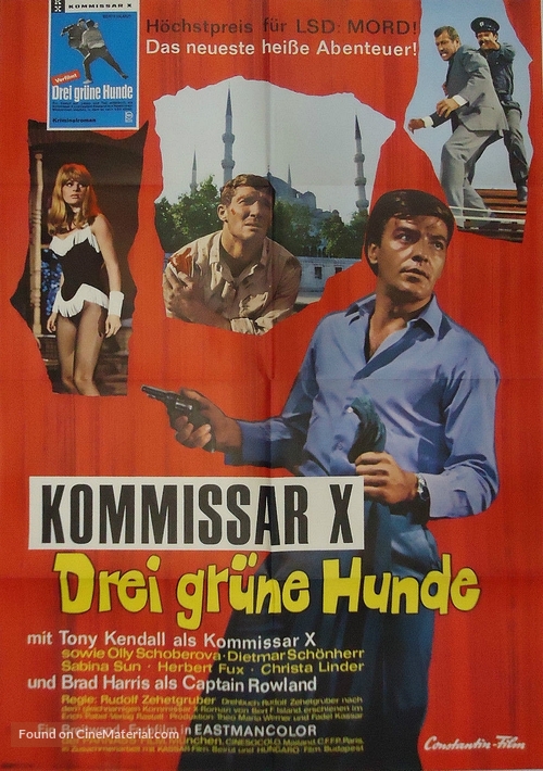 Kommissar X - Drei gr&uuml;ne Hunde - German Movie Poster