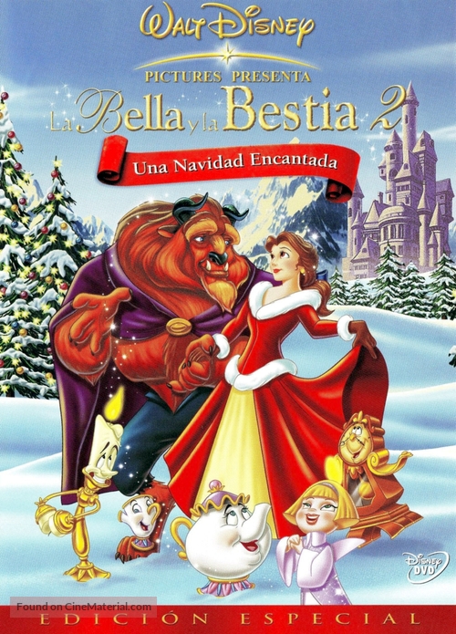 Beauty and the Beast: The Enchanted Christmas - Spanish DVD movie cover