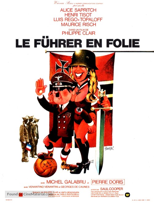 Le f&uuml;hrer en folie - French Movie Poster