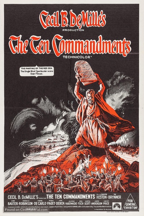 The Ten Commandments - Australian Movie Poster
