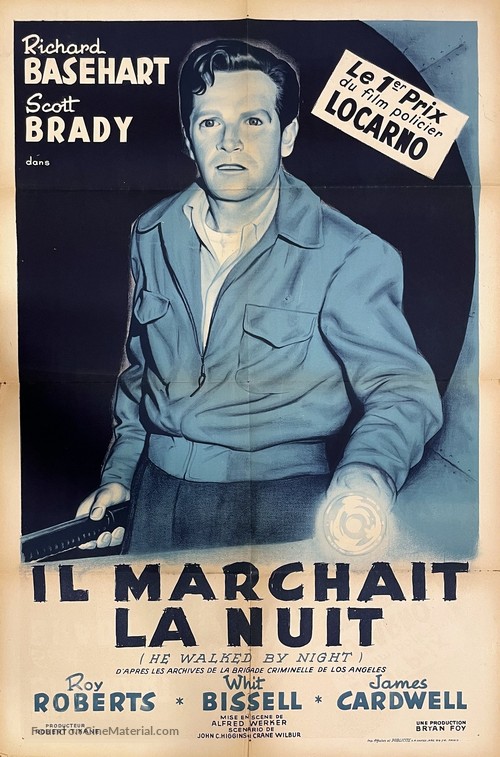 He Walked by Night - French Movie Poster