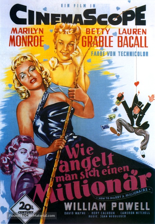 How to Marry a Millionaire - German Movie Poster
