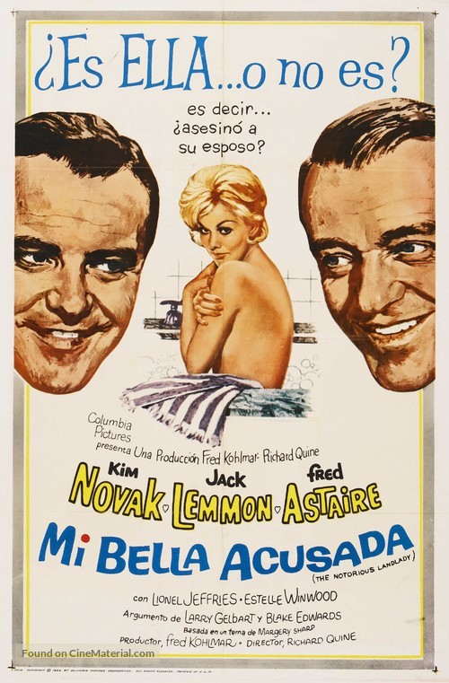 The Notorious Landlady - Argentinian Movie Poster