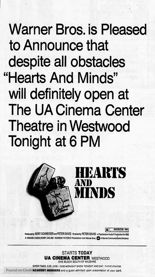 Hearts and Minds - poster