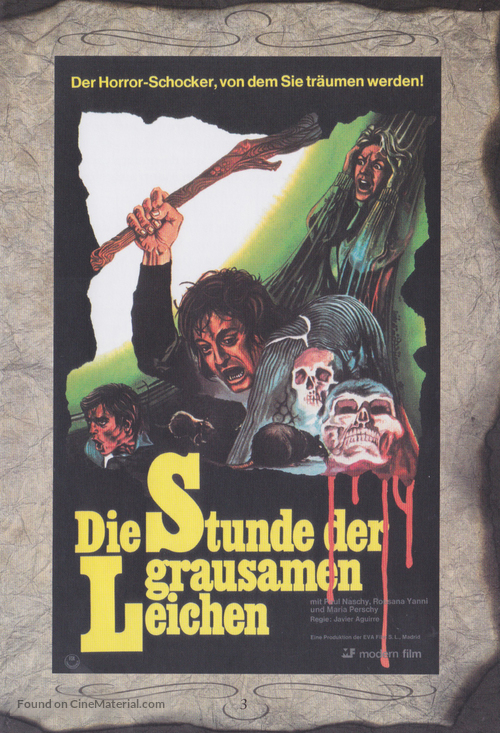 El jorobado de la Morgue - German Movie Poster