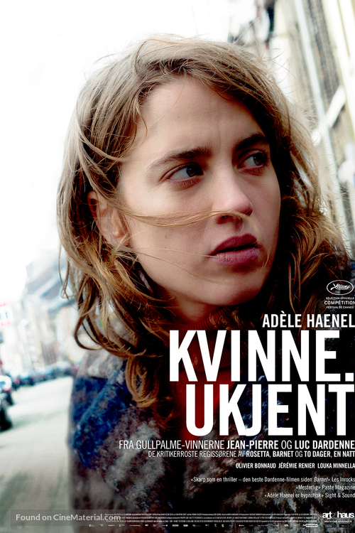 La fille inconnue - Norwegian Movie Poster