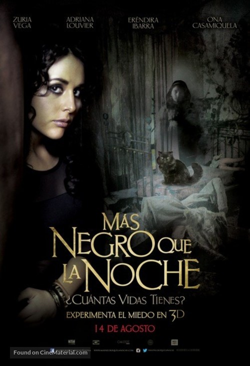 M&aacute;s negro que la noche - Mexican Movie Poster