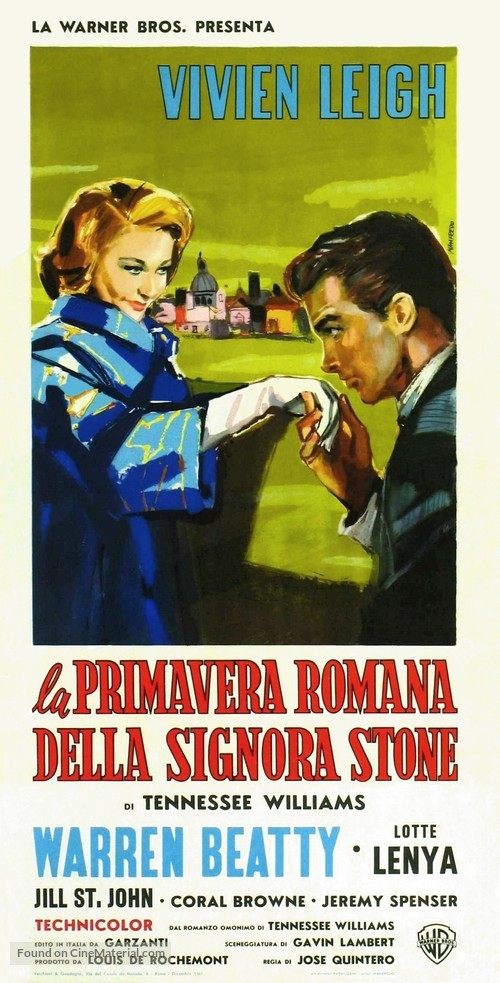 The Roman Spring of Mrs. Stone - Italian Movie Poster