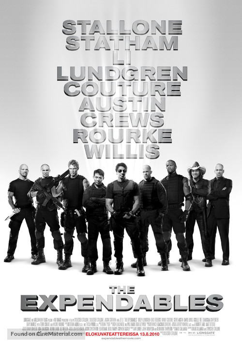 The Expendables - Finnish Movie Poster