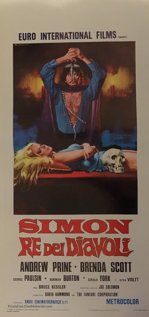 Simon, King of the Witches - Italian Movie Poster